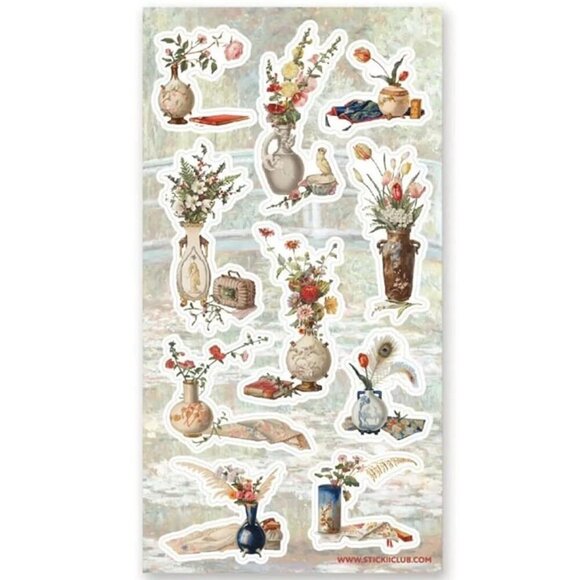 3 for $15‎ - Vintage Bouquets - 1 Floral Sticker Sheet - NEW in Packaging - Picture 1 of 4